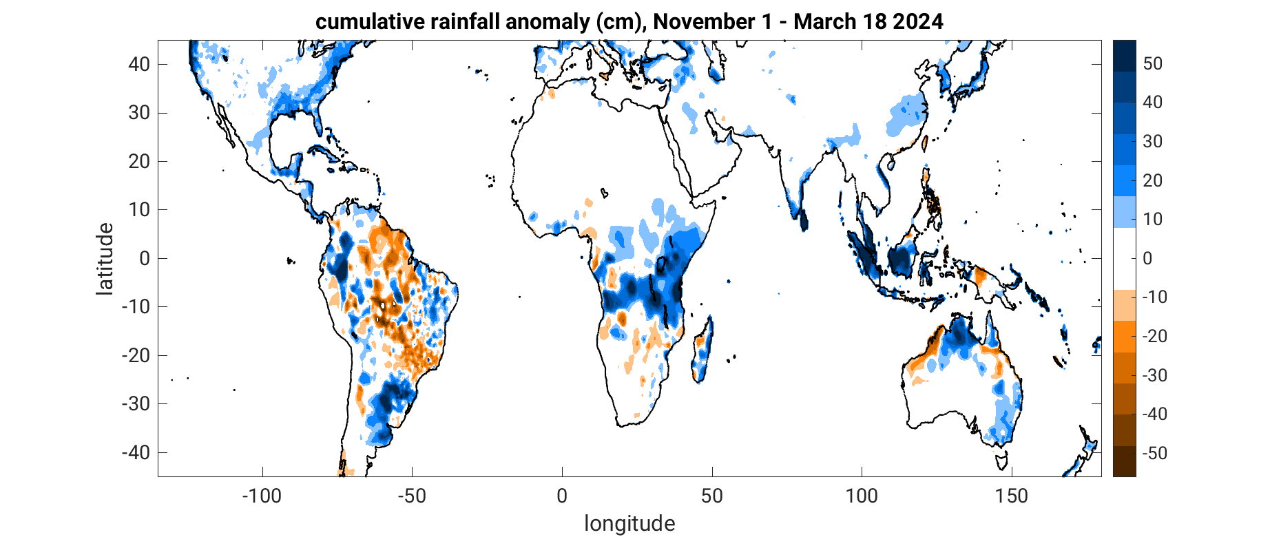 World Monsoons – Rain over tropical continents