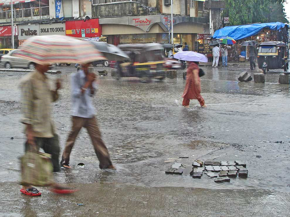 Mumbai, India, during monsoon rainfall