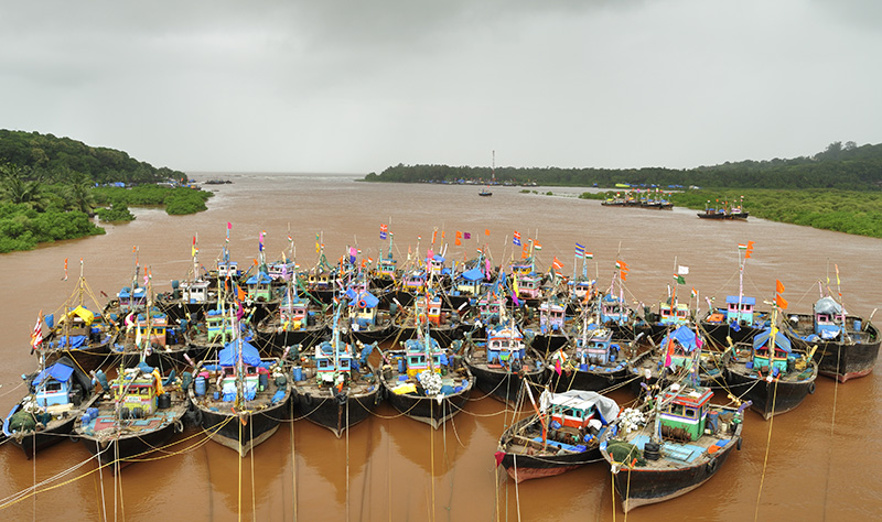 Fishing boats in south Asia 